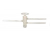 Three-Way Double Oblique Stopcock with Solid Glass Plug and Vacuum Chamber