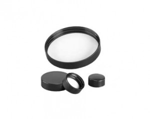 DWK Life Sciences (Kimble) Black Phenolic Caps with Cemented-In Rubber Liners