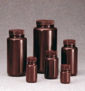 Nalgene™ Wide Mouth Amber HDPE Bottles