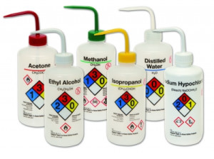 Nalgene™ Narrow-Mouth Right-to-Know LDPE Wash Bottles