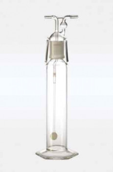 Kimble® Tall Form Gas Washing Bottle with Full Length Joint with Hooks and Fritted Disc